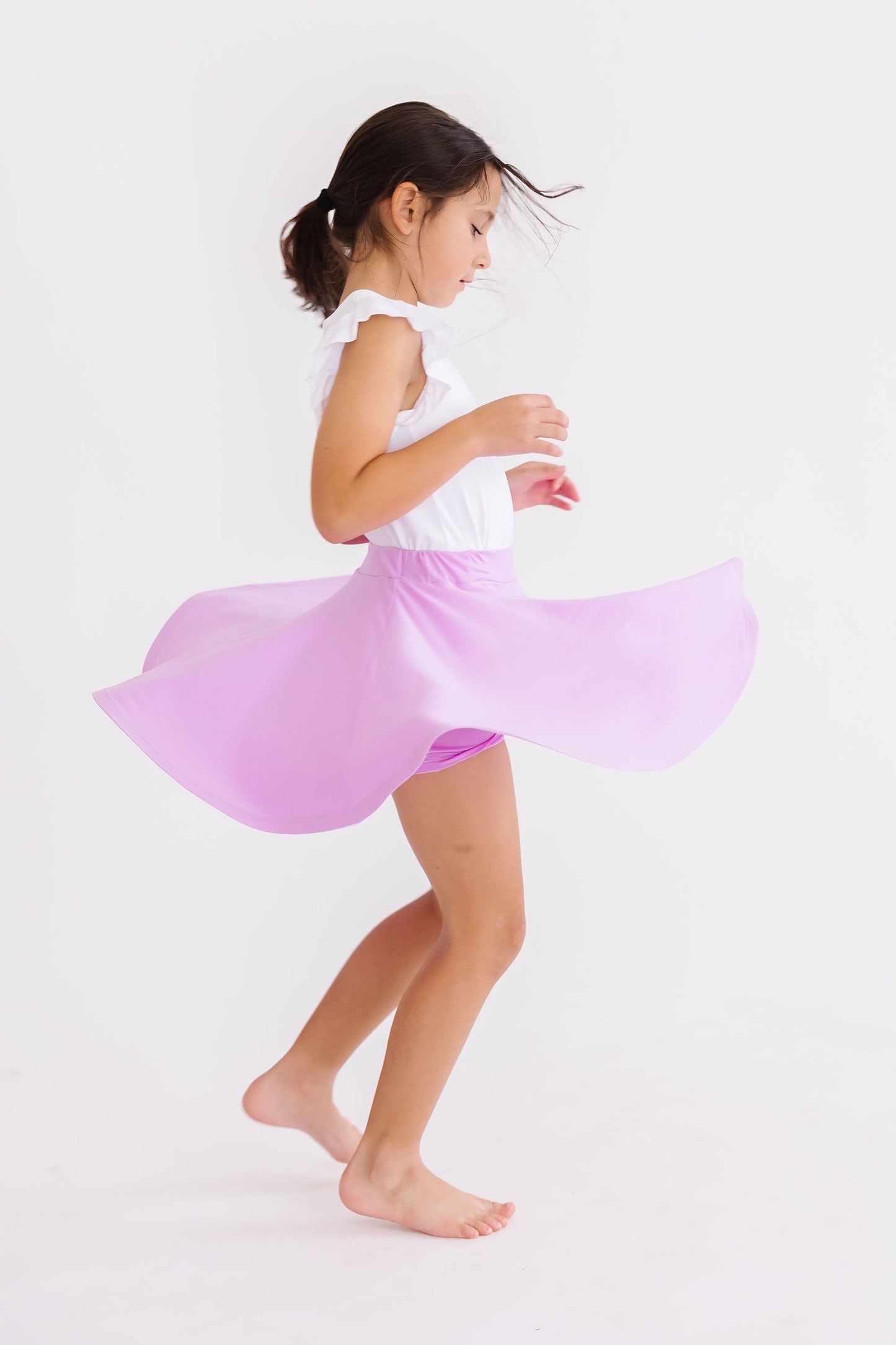 Bright Lilac Twirl Skort with Attached Shorts Mila & Rose