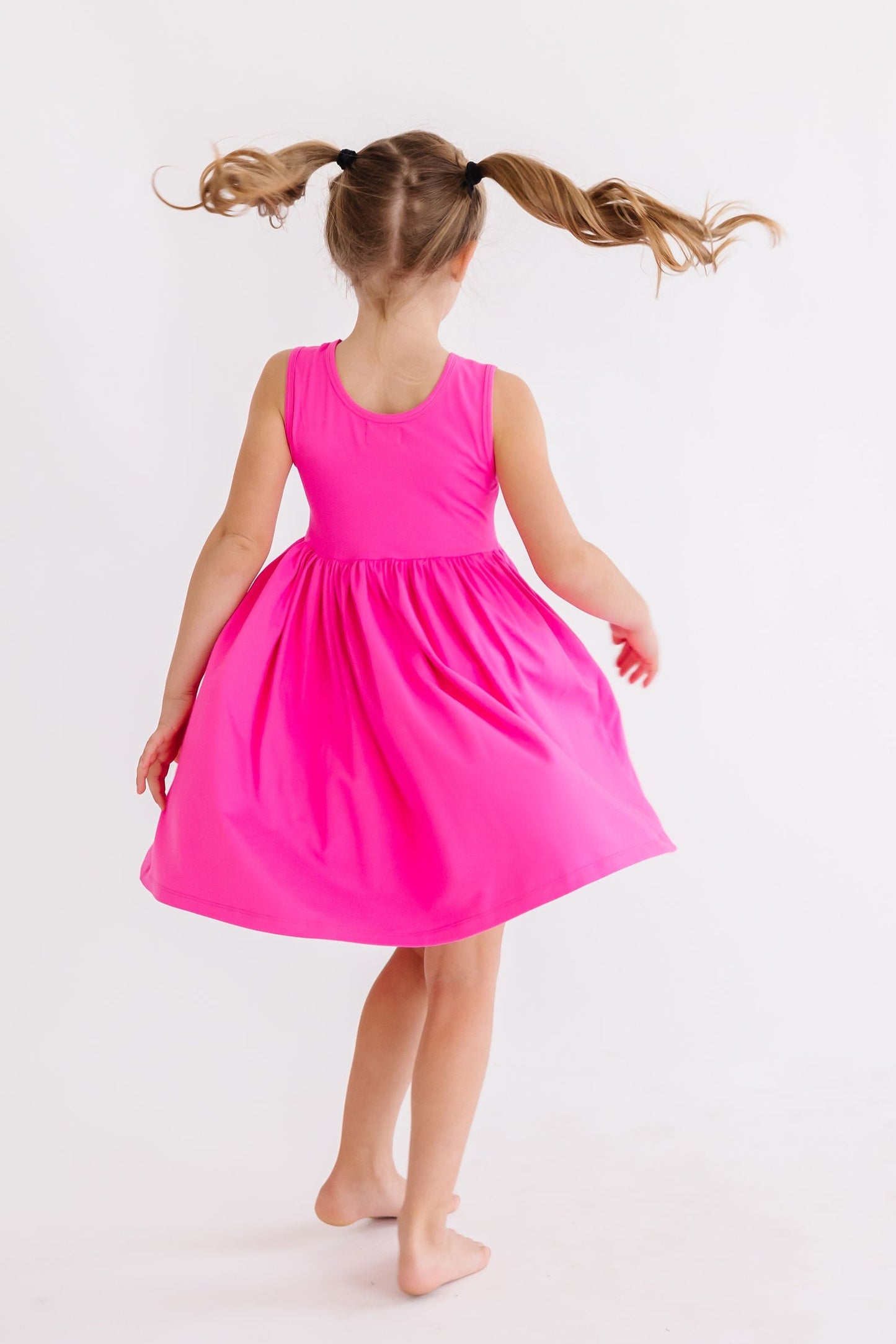 Hot Pink Twirl Tank Dress Mila & Rose