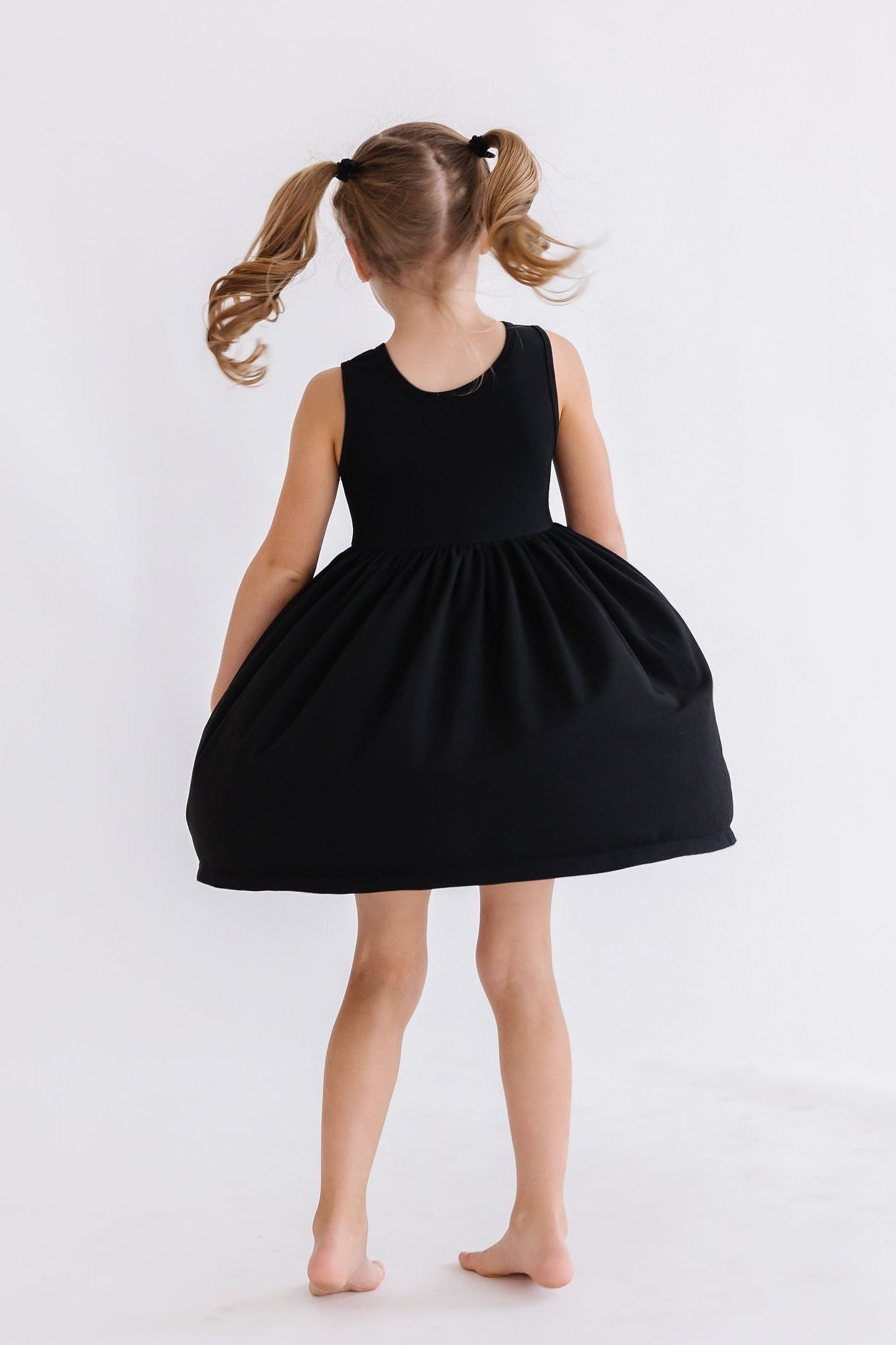 Black Twirly Tank Pocket Dress Mila & Rose