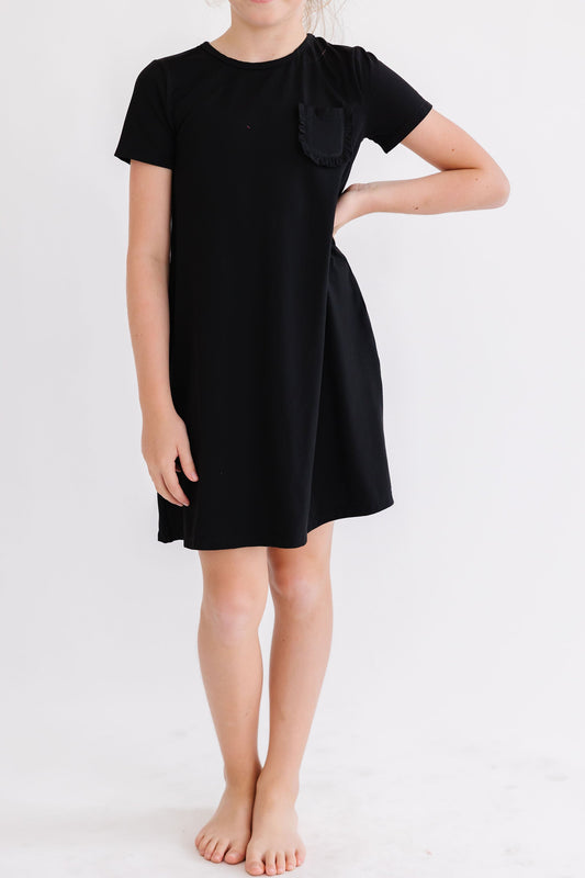 Black T-Shirt Dress Casual Girly Dress
