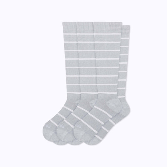 Knee-High Compression Socks 3 Pack Stripes