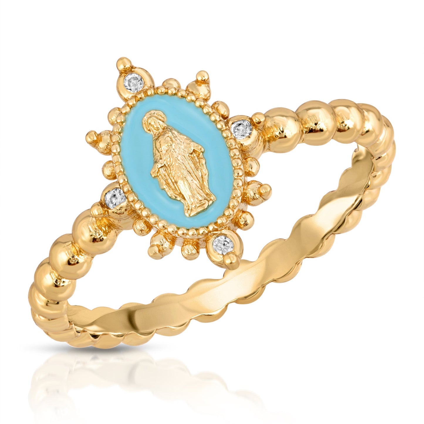 Lady Lourdes Ring in Aqua