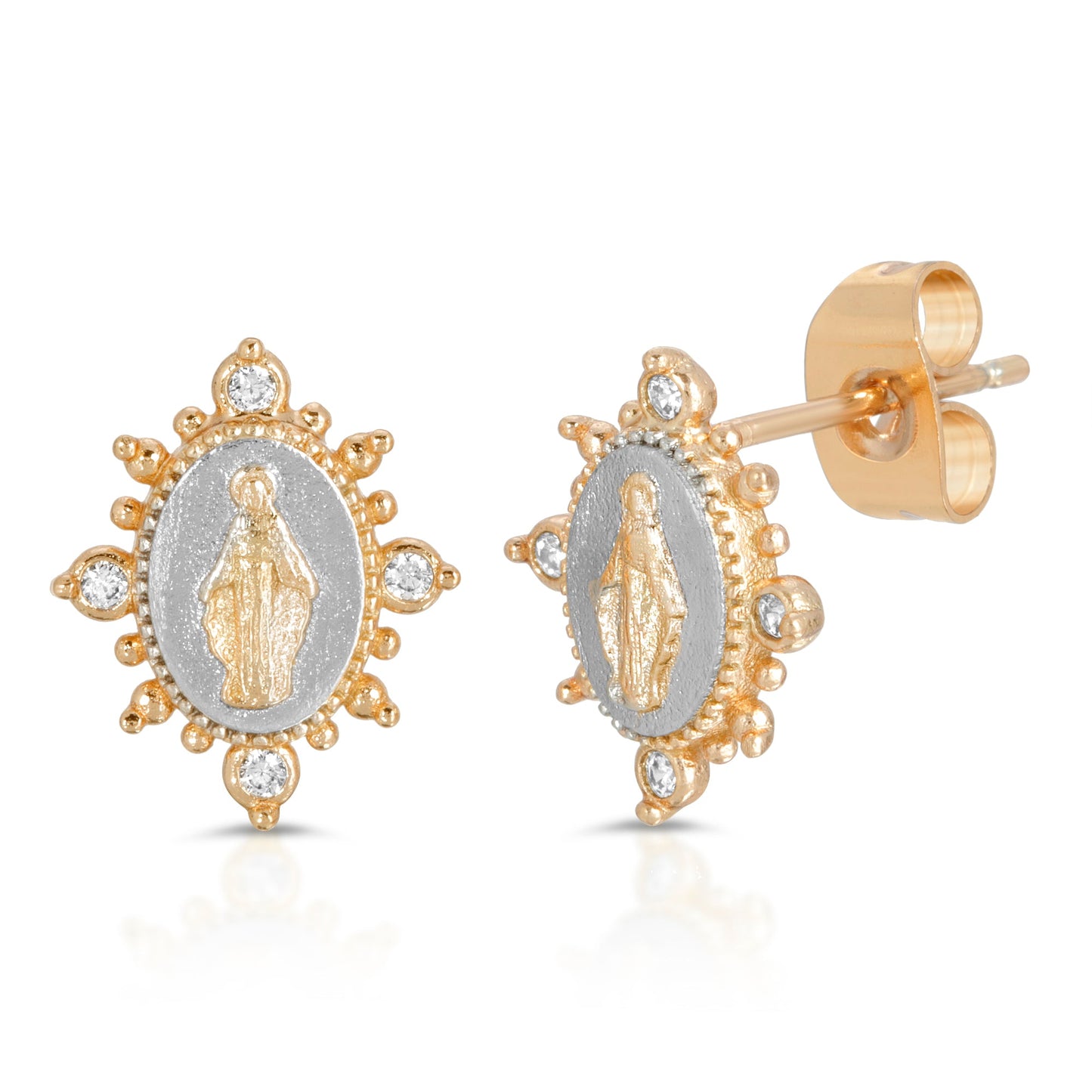 Lady Lourdes Stud in Silver/Gold
