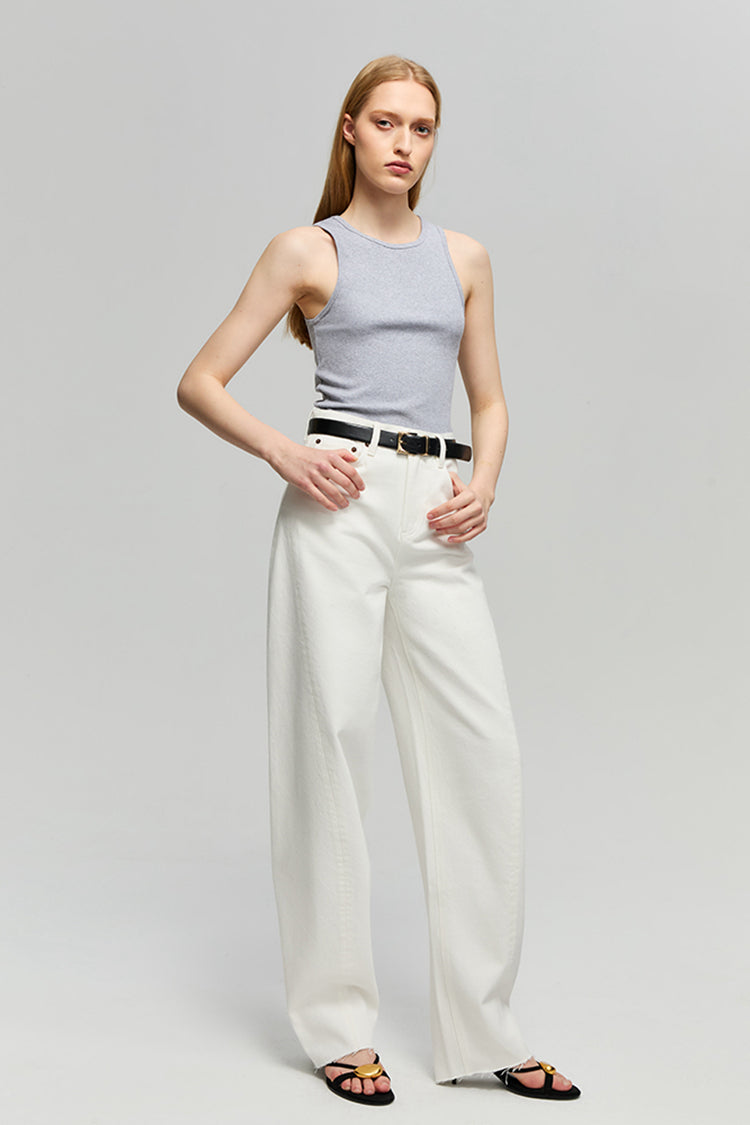 Lightweight High-rise Relaxed Wide Leg Jeans Luna Flow HJ033