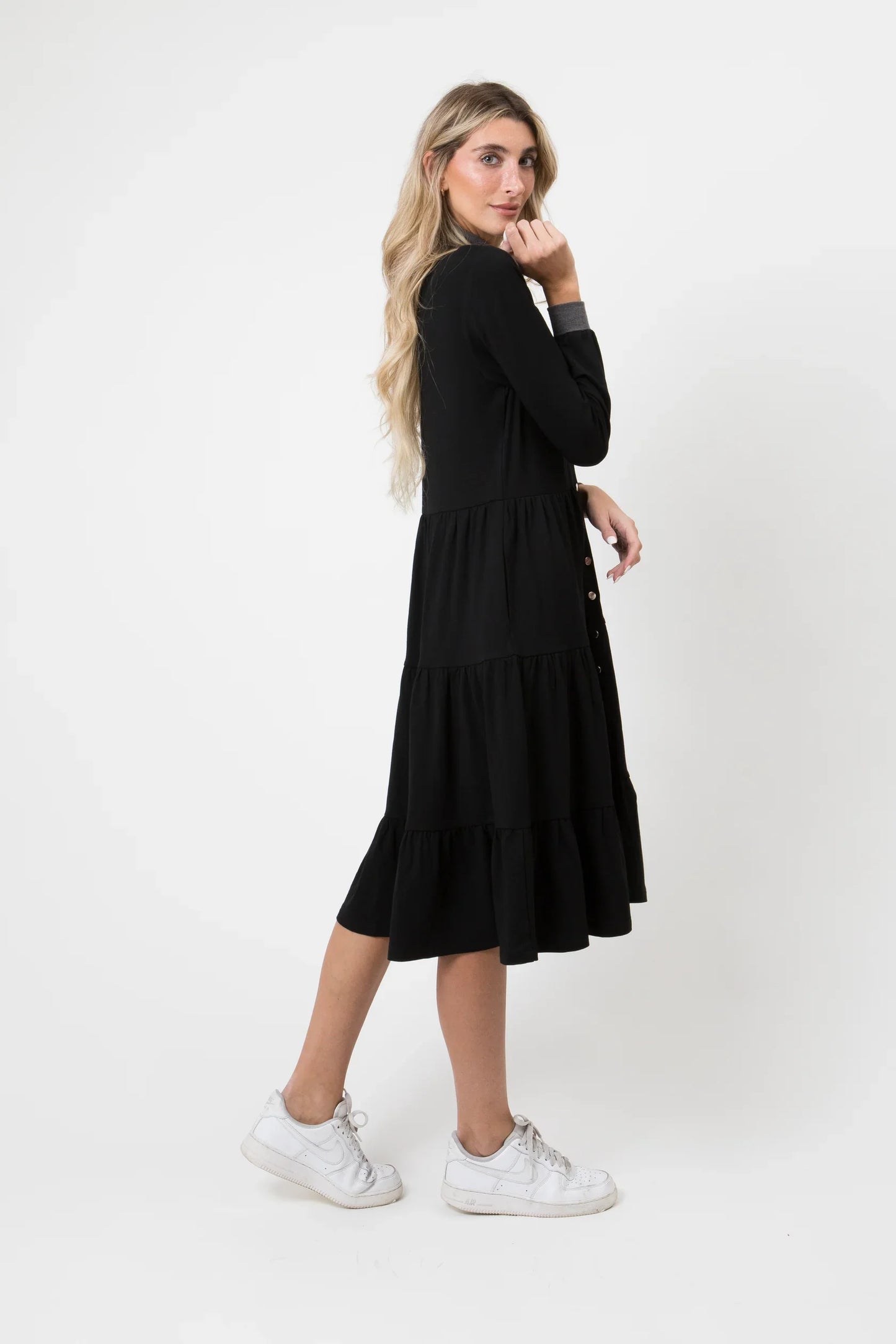 Keshi Oversized Swing Sweatshirt Dress French Terry