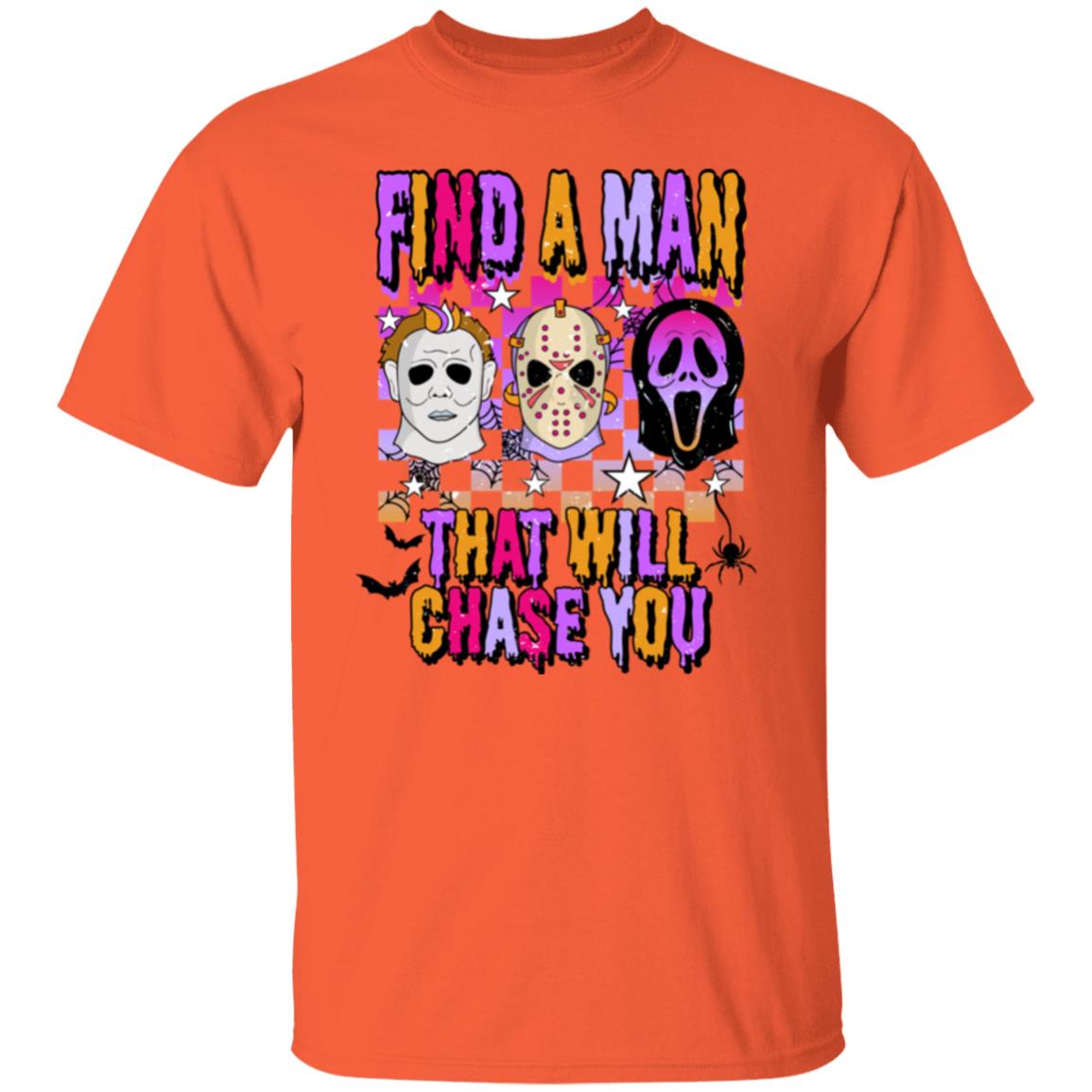 Find A Man Retro Horror Halloween Shirt, Spooky Vibes, Scary Movie, Trendy Halloween Shirt 776V1