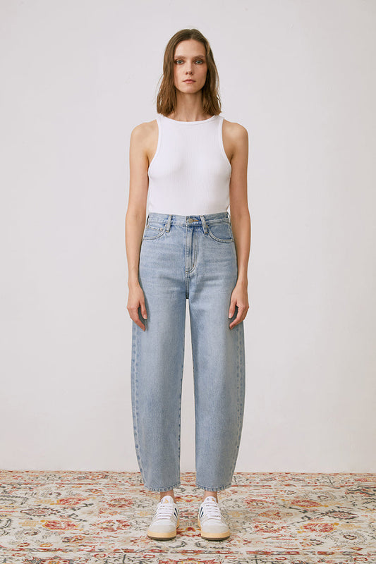High Rise Light Fading Barrel Jeans Queens Of Noise