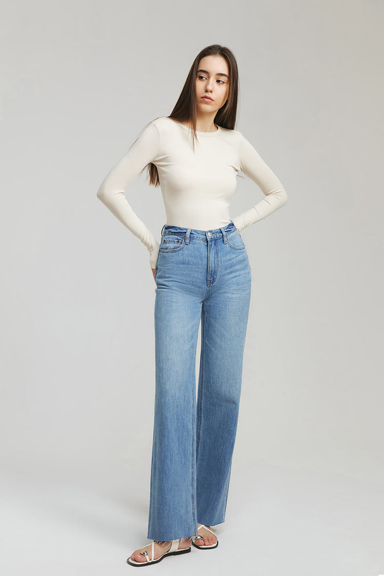 Palm Ease Lightweight High-Rise Relaxed Wide Leg Jeans