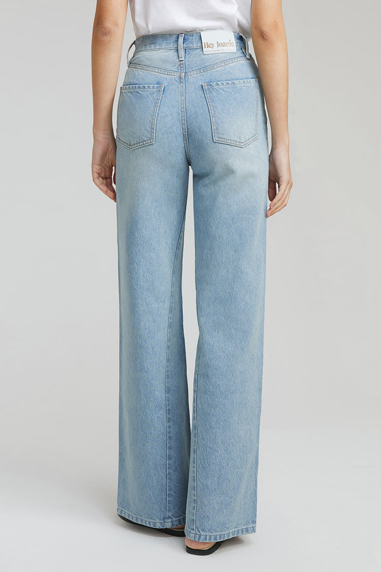 High Rise Baggy Jeans Wide Leg Full Length Angeles