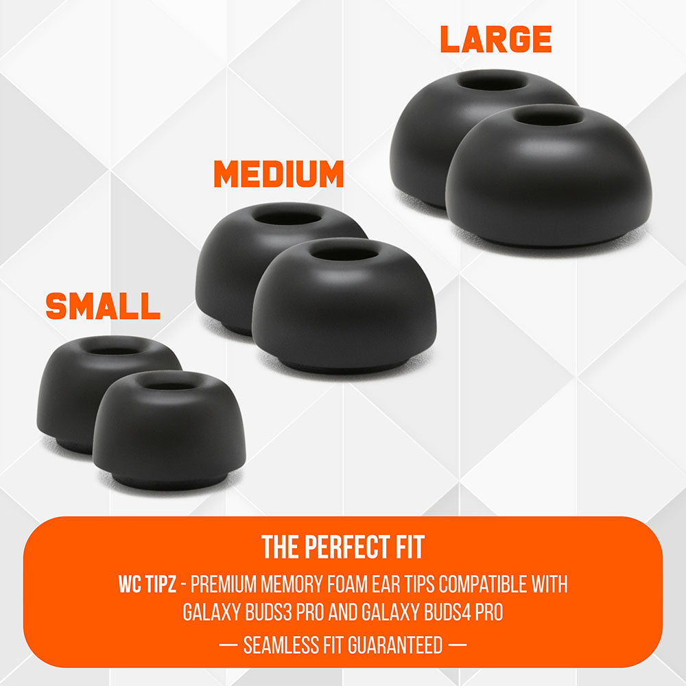 Galaxy Buds Pro 3 & 4 Memory Foam Ear Tips - WC TipZ Galaxy