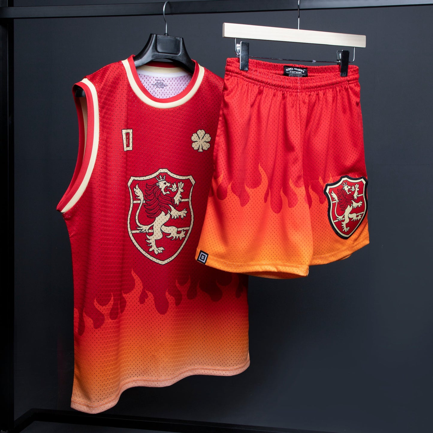 Crimson Lion Breathable Basketball Jersey Some Slight Clothing
