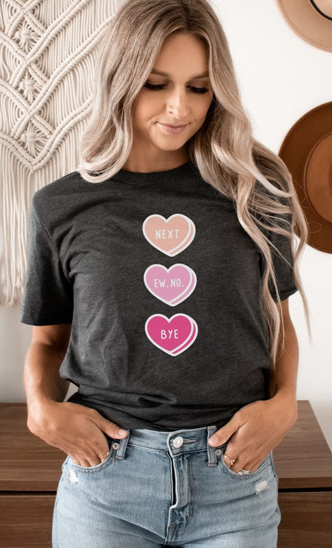 Next Ew No Bye Candy Heart PLUS SIZE Graphic Tee