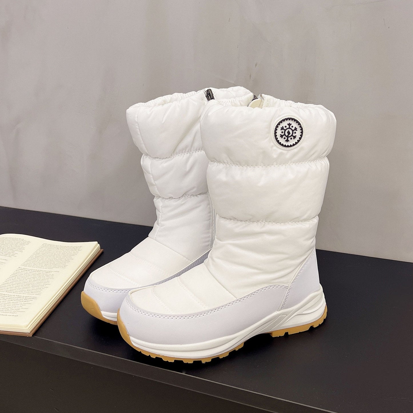 Thickened Cotton Mid-Calf Snow Boots Women