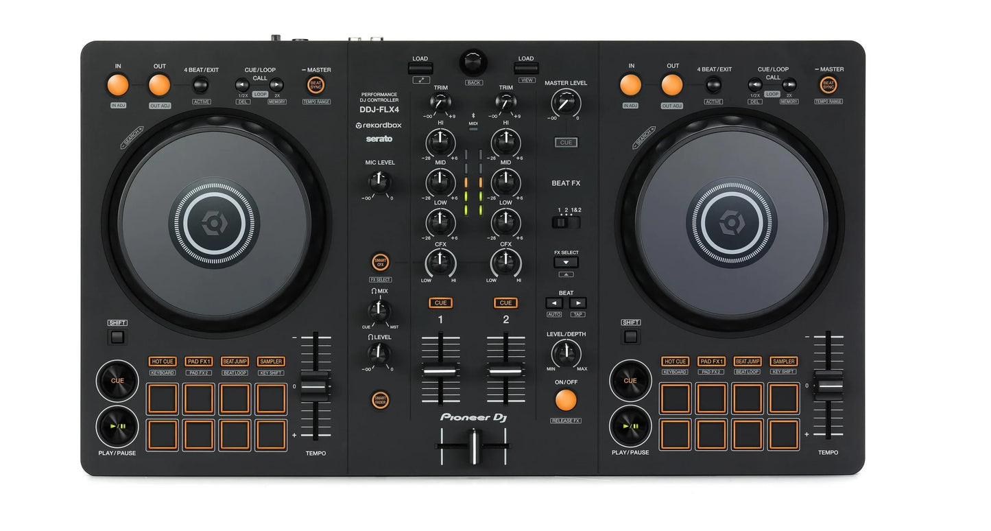 Pioneer DJ DDJ-FLX4 2-deck rekordbox and Serato DJ Controller - Graphite -NEW