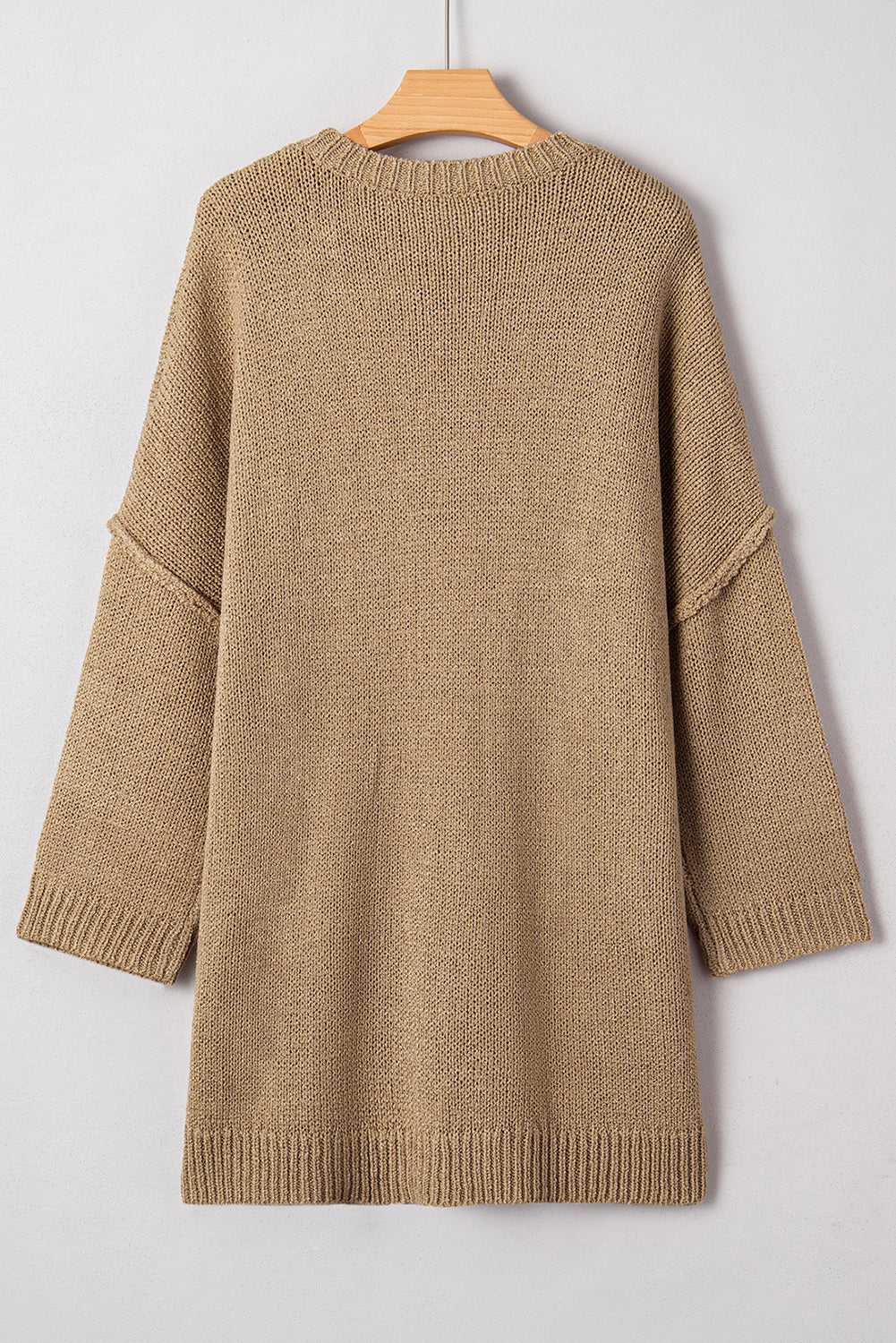 Green Oversize Drop Shoulder Sweater Dress