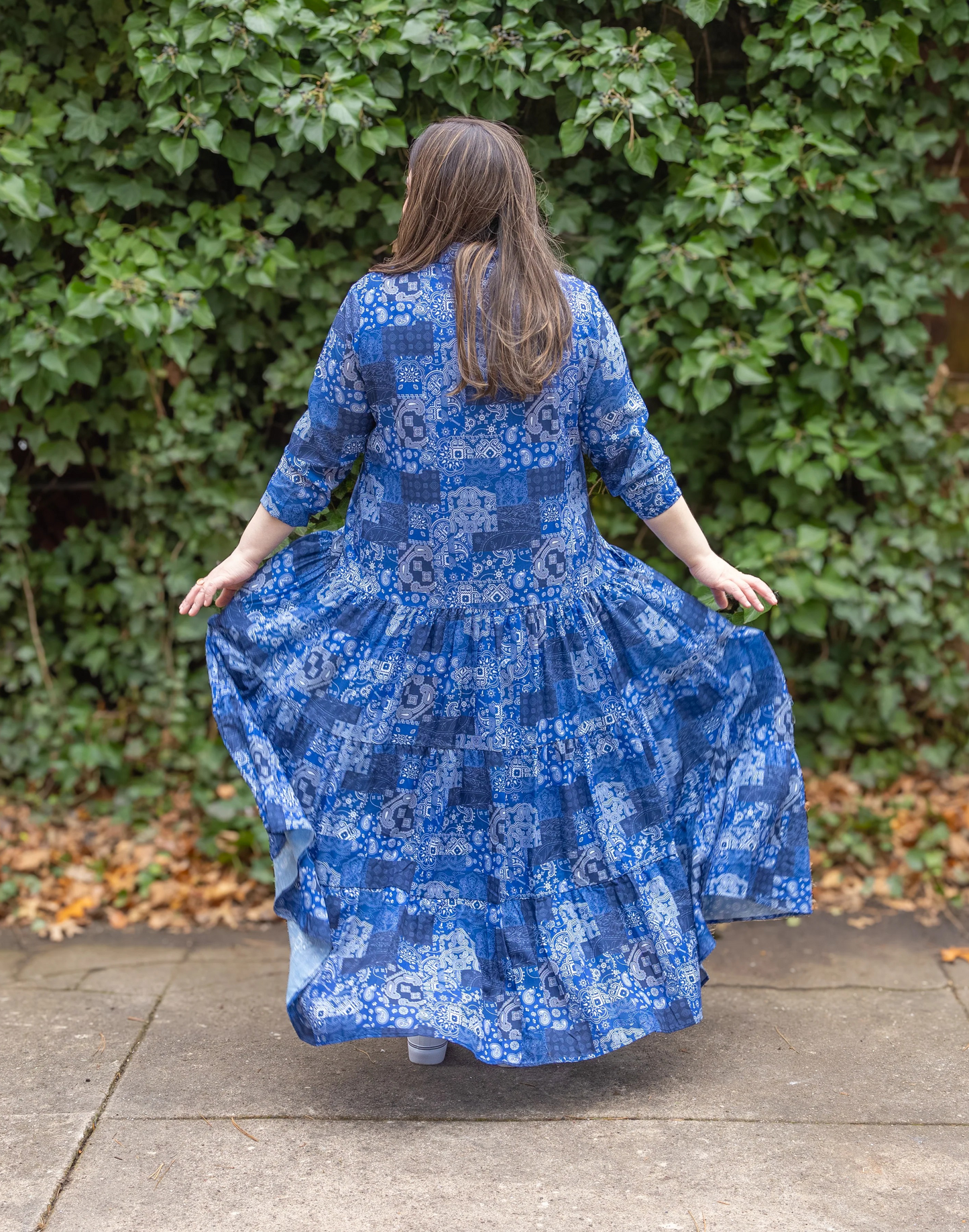 Patchwork Button Front Plus Size Dress The Patchwork