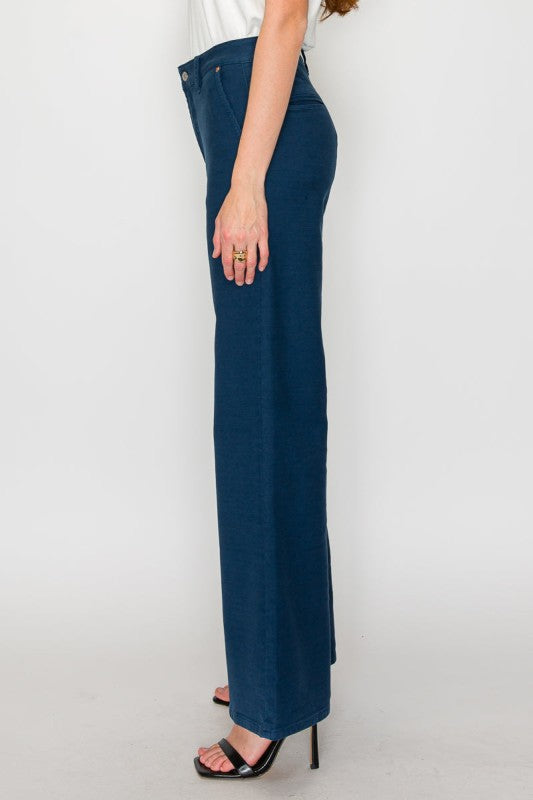Tummy Control High Rise Wide Flare Jeans AT2112WDNV