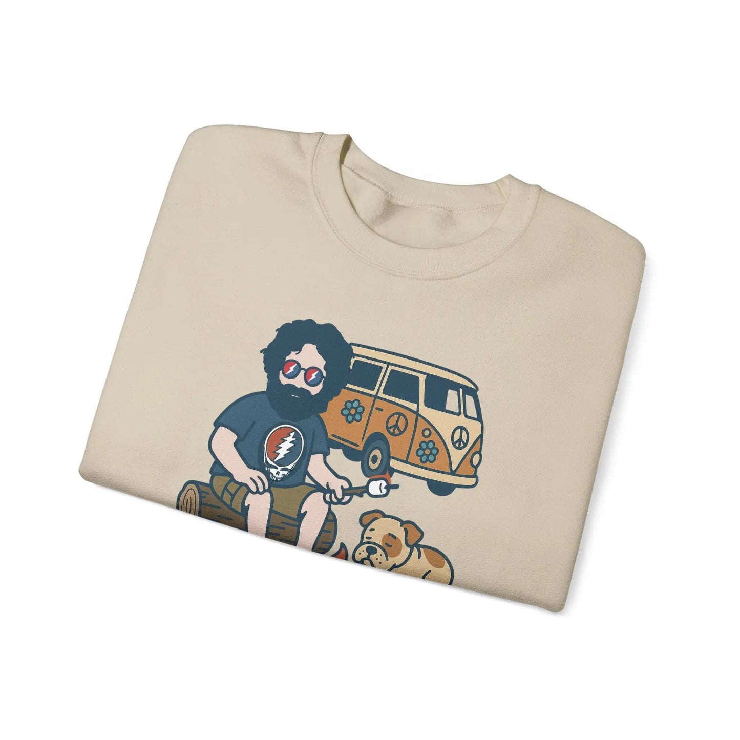 Jerry and Frank are Camping Life is dead Crewneck Sweatshirt Gildan