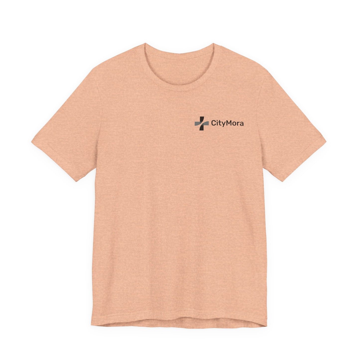 Casual Unisex Tee - 'CityMora' Motivational Short Sleeve Shirt - Black