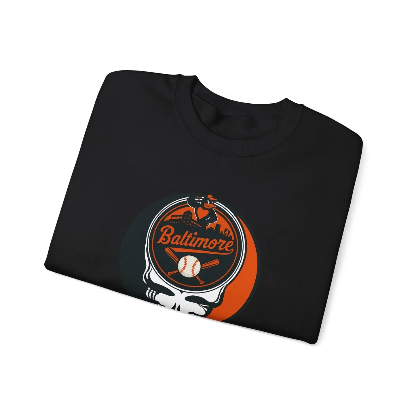 Grateful Dead Stealie Baltimore Baseball Edition Crewneck Sweatshirt MLB