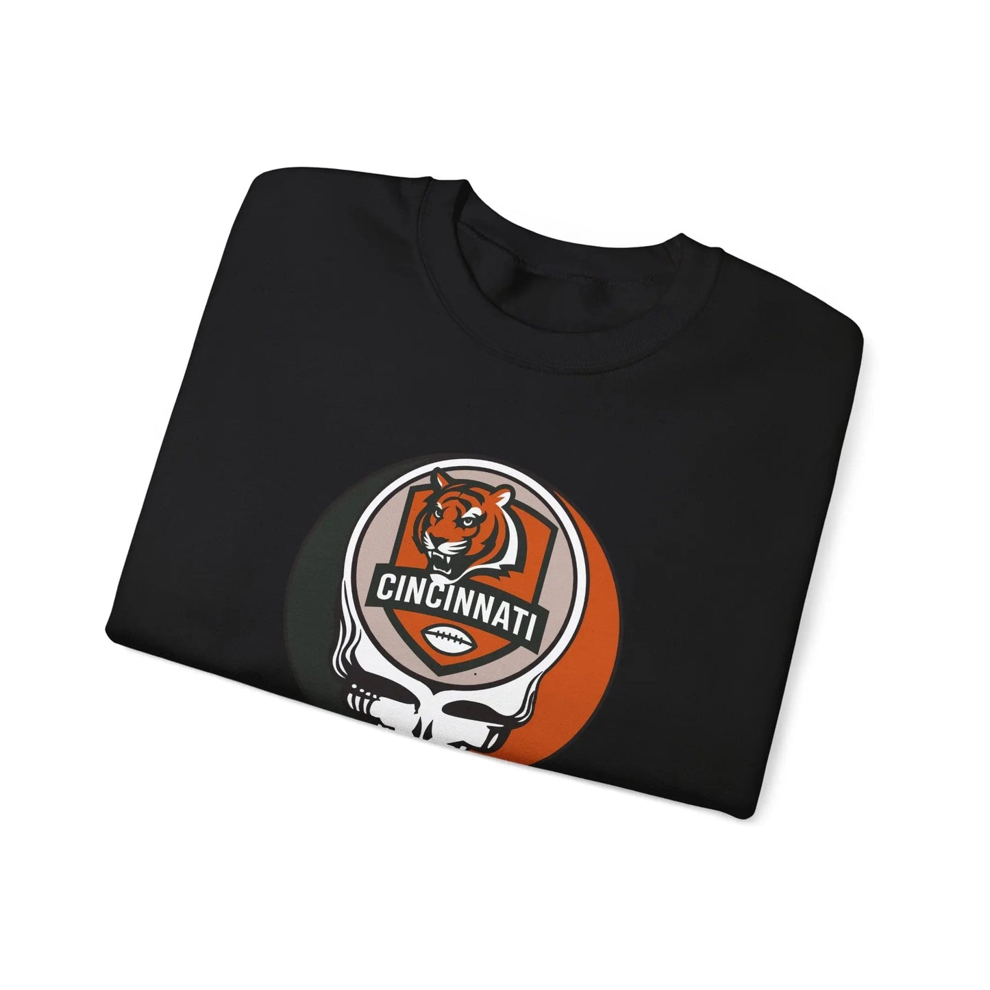 Grateful Dead Stealie Crewneck Sweatshirt Heavy Blend The Gridiron Collection Cincinnati Bengals