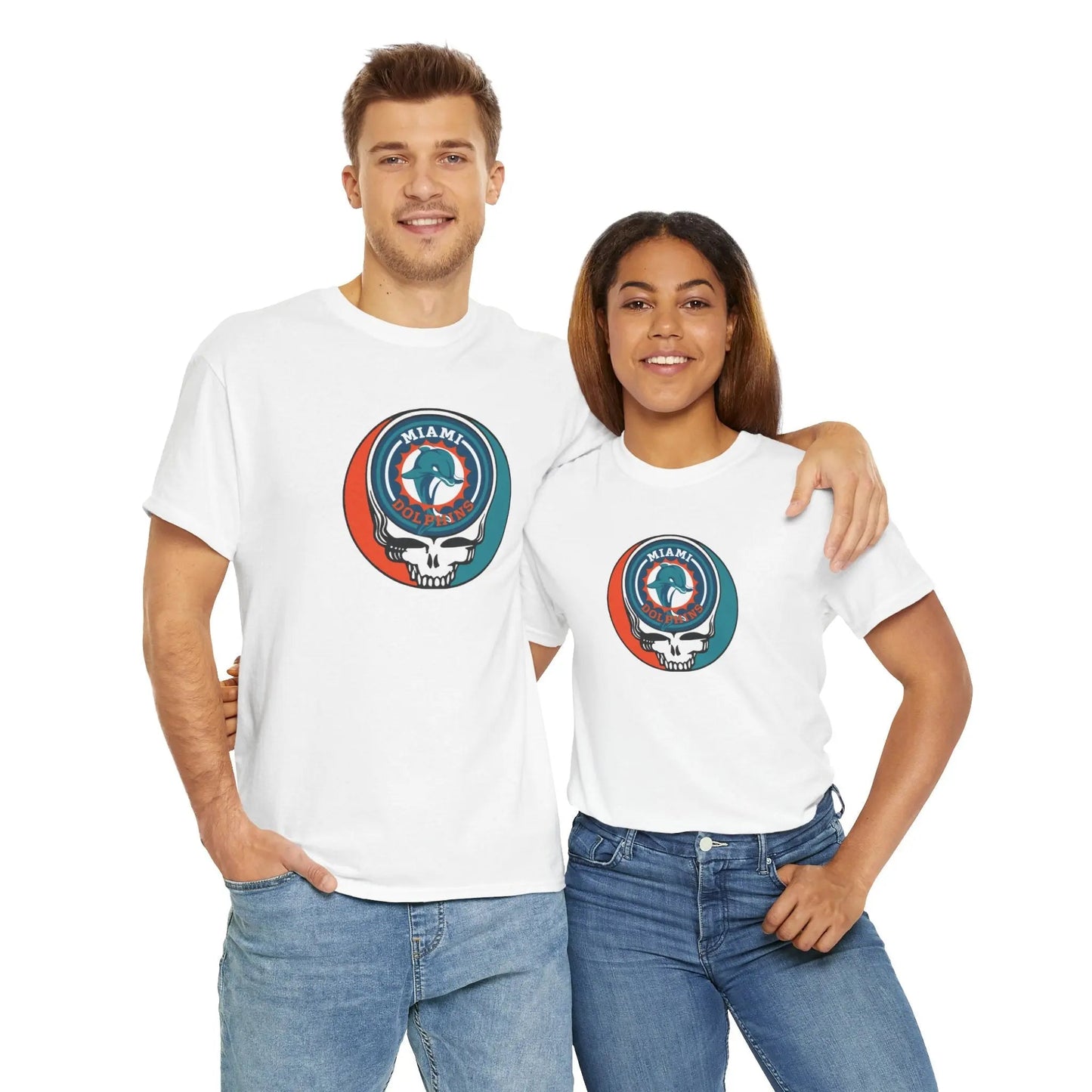 Miami Dolphins Steal Your Face T-Shirt Grateful Dead The Gridiron Collection