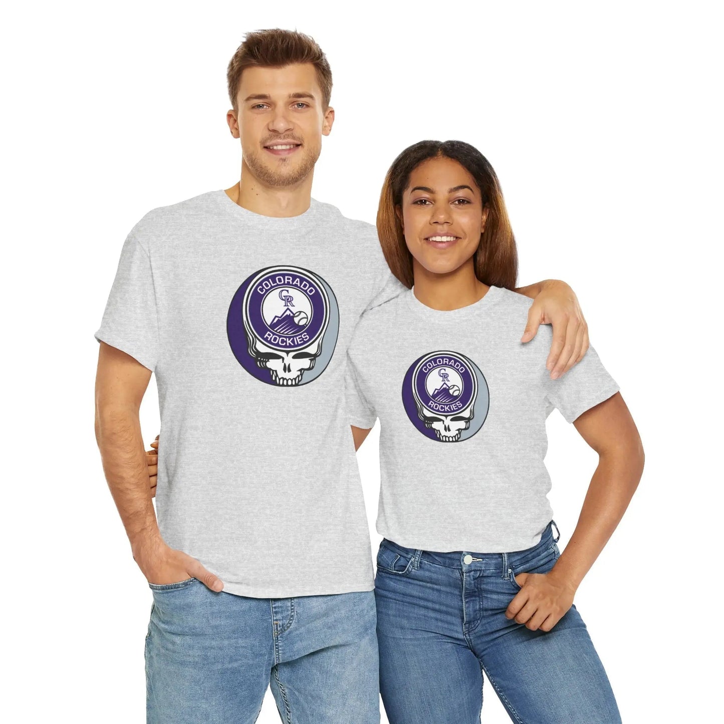 Colorado Rockies Grateful Dead Steal Your Face Baseball Tee