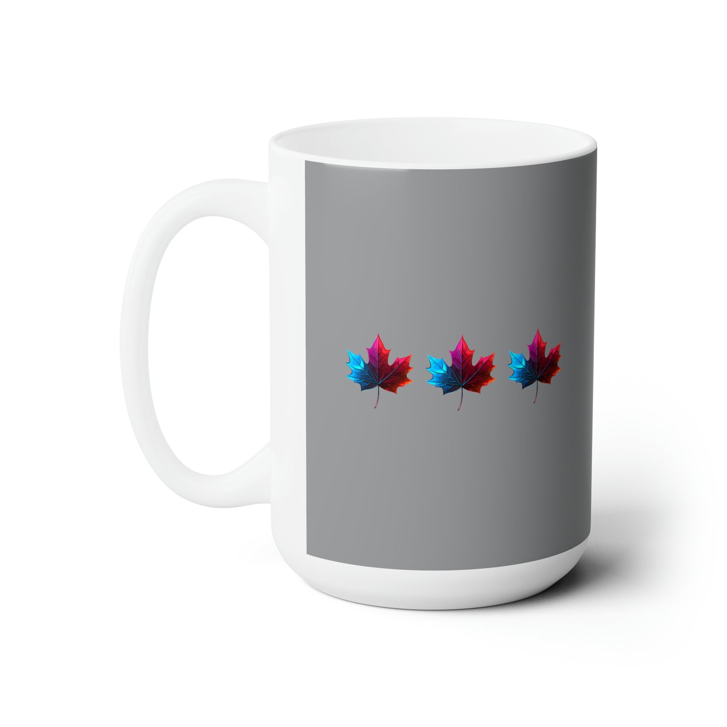 Canada Maple Leaf design Grey Christmas Ceramic Mug 15oz