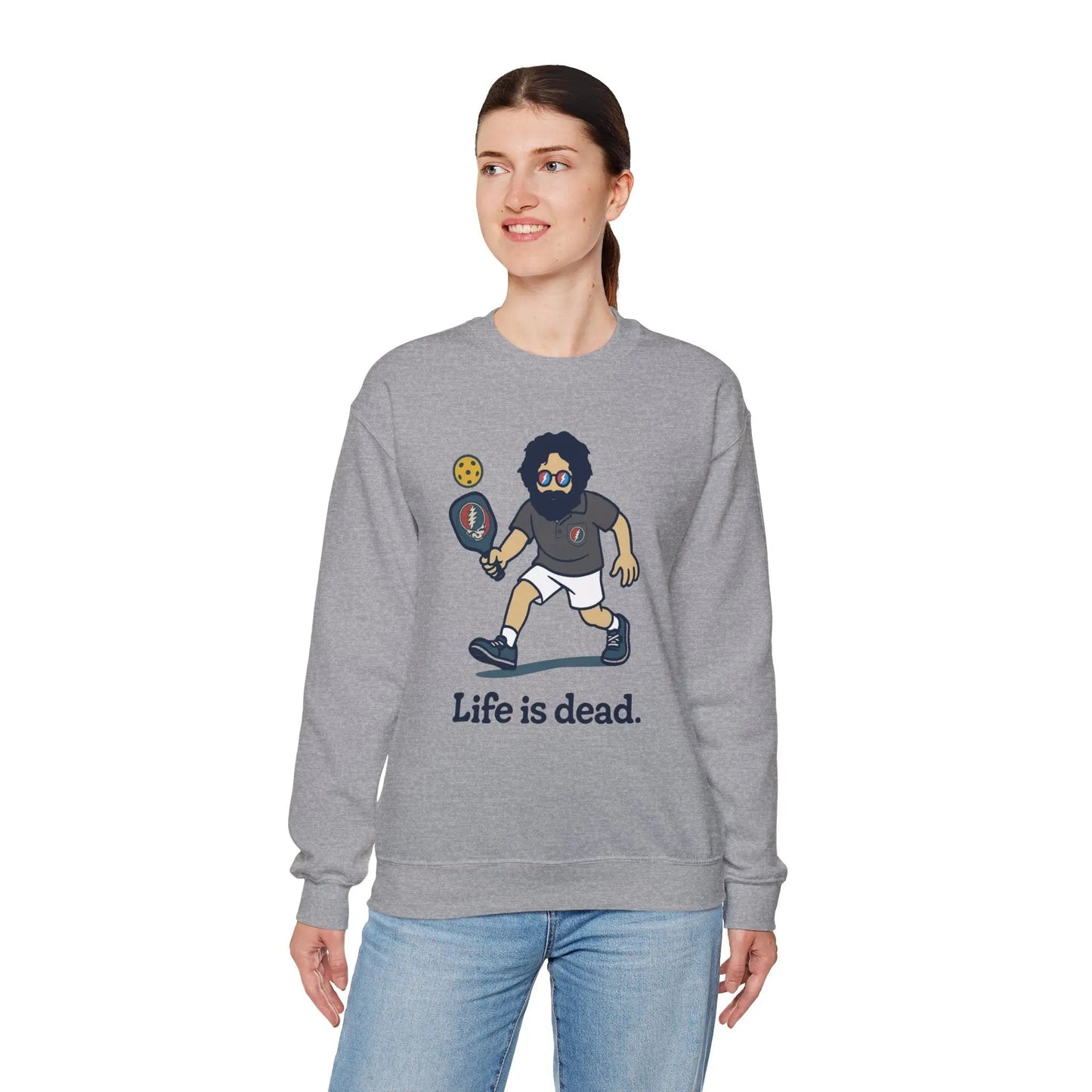 Jerry's in A Pickle | Life is dead. Crewneck Sweatshirt