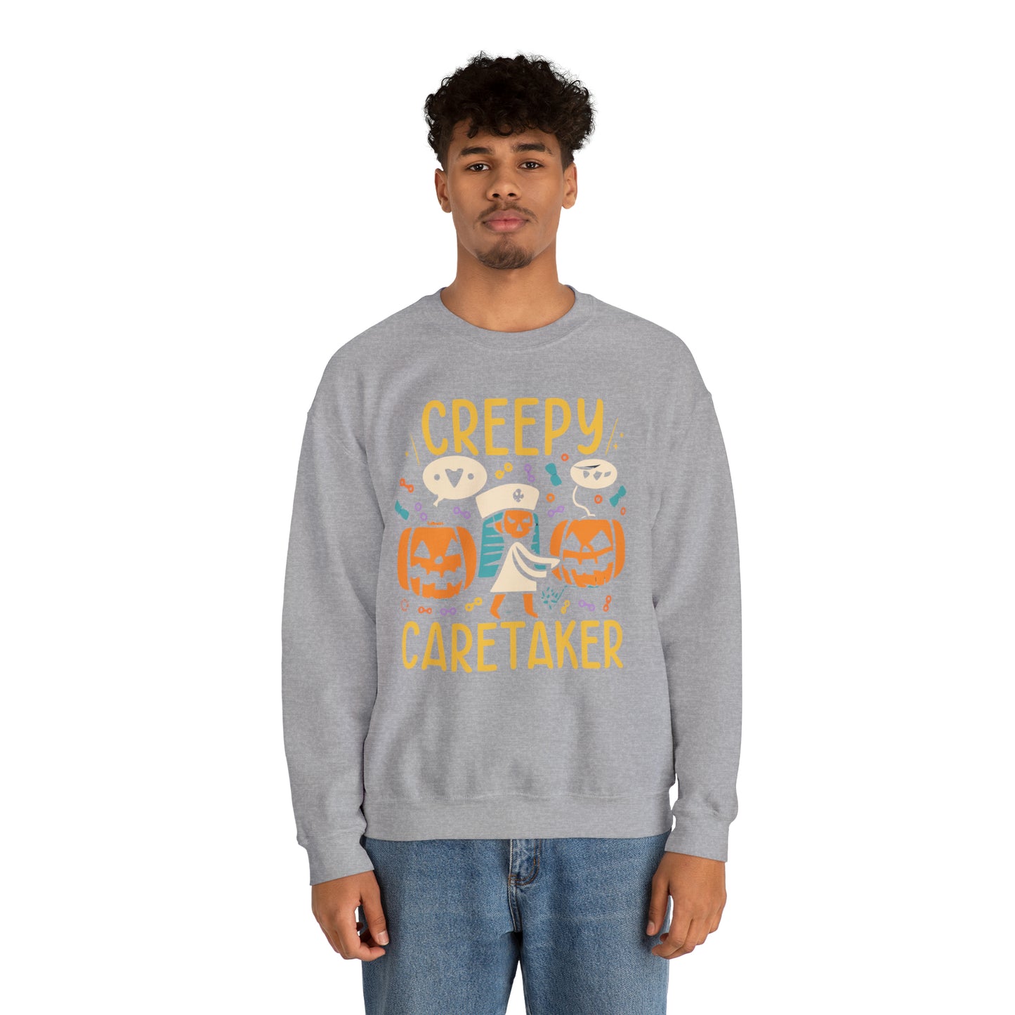 Creepy Caretaker Nurse Halloween Sweatshirt, Spooky Season Halloween Sweatshirt, Winter Sweatshirt, Spooky Sweatshirt, Halloween Gifts