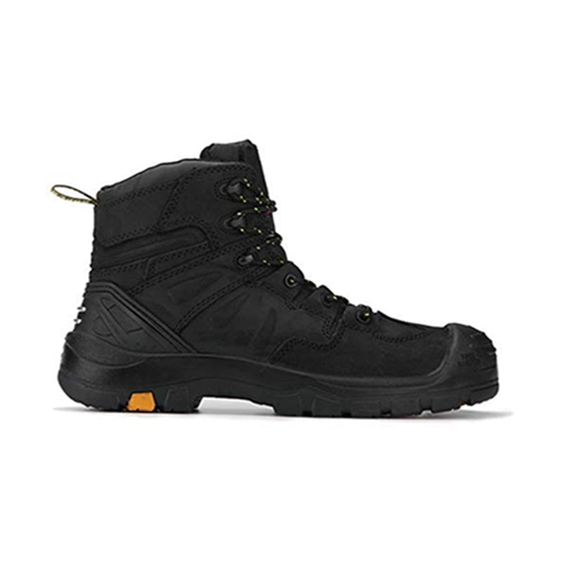 Woodland Black 6 Inch Composite Toe Leather Work Boots ROCKROOSTER