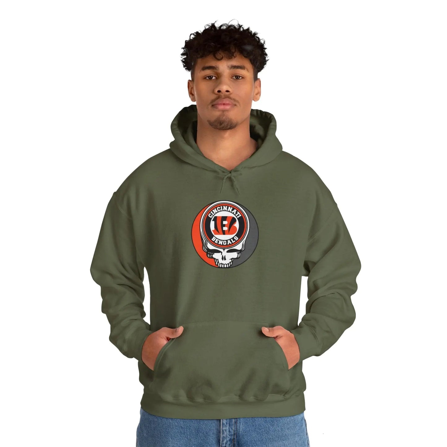 Gridiron Collection Cincinnati Bengals Grateful Dead Steal Your Face Unisex Hoodie