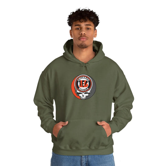 Gridiron Collection Cincinnati Bengals Grateful Dead Steal Your Face Unisex Hoodie