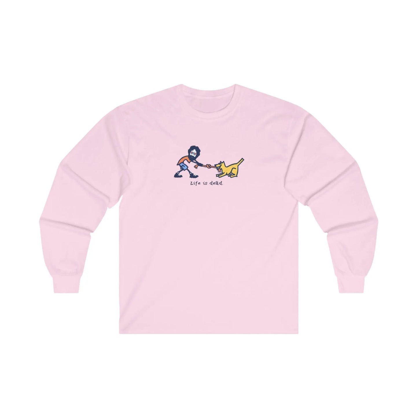 Grateful Dead Ultra-Cotton Long Sleeve Tee Life is dead. Jerry and His Best Friend