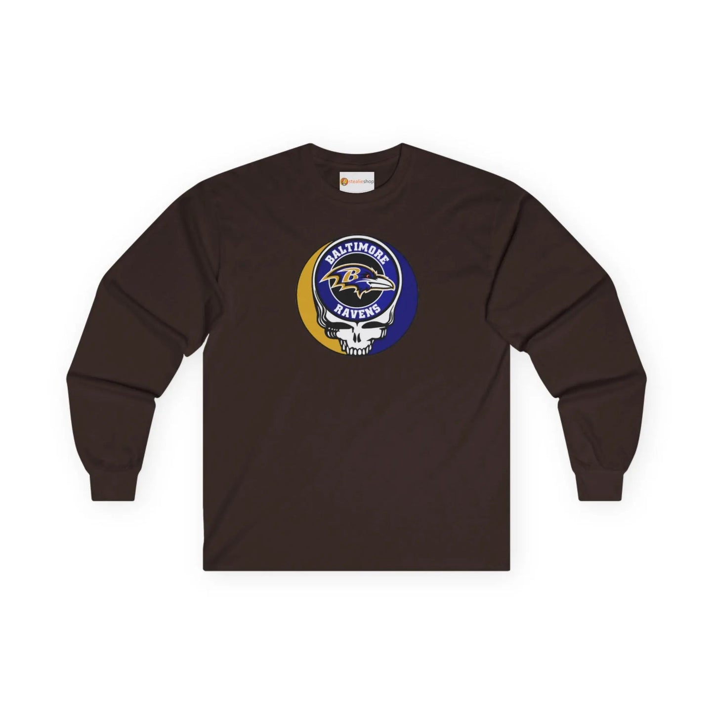 Baltimore Ravens Grateful Dead Long Sleeve Ultra-Cotton Tee The Gridiron Collection