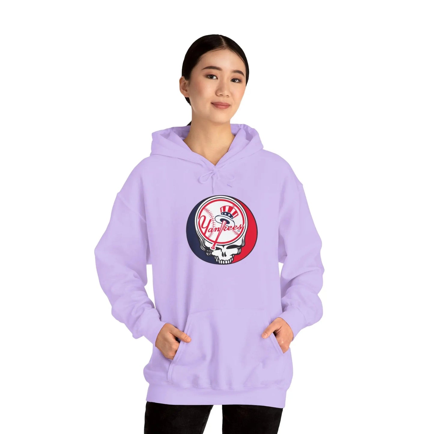 Grateful Dead Unisex Heavy Blend Hoodie MLB The Ballpark Collection New York Baseball Edition