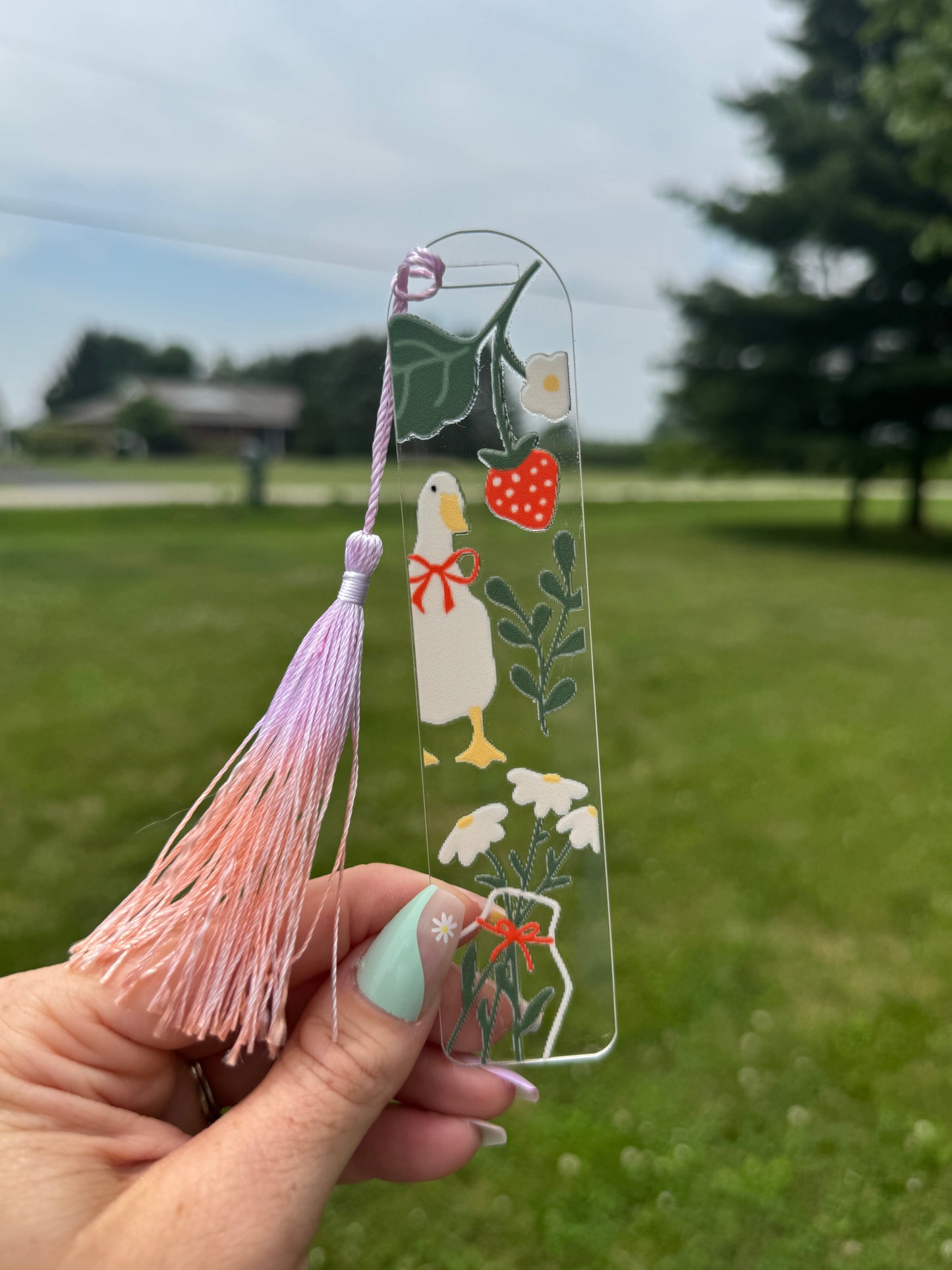Acrylic Vibrant Bookmark Durable Bookmark Sawdust and Cedar