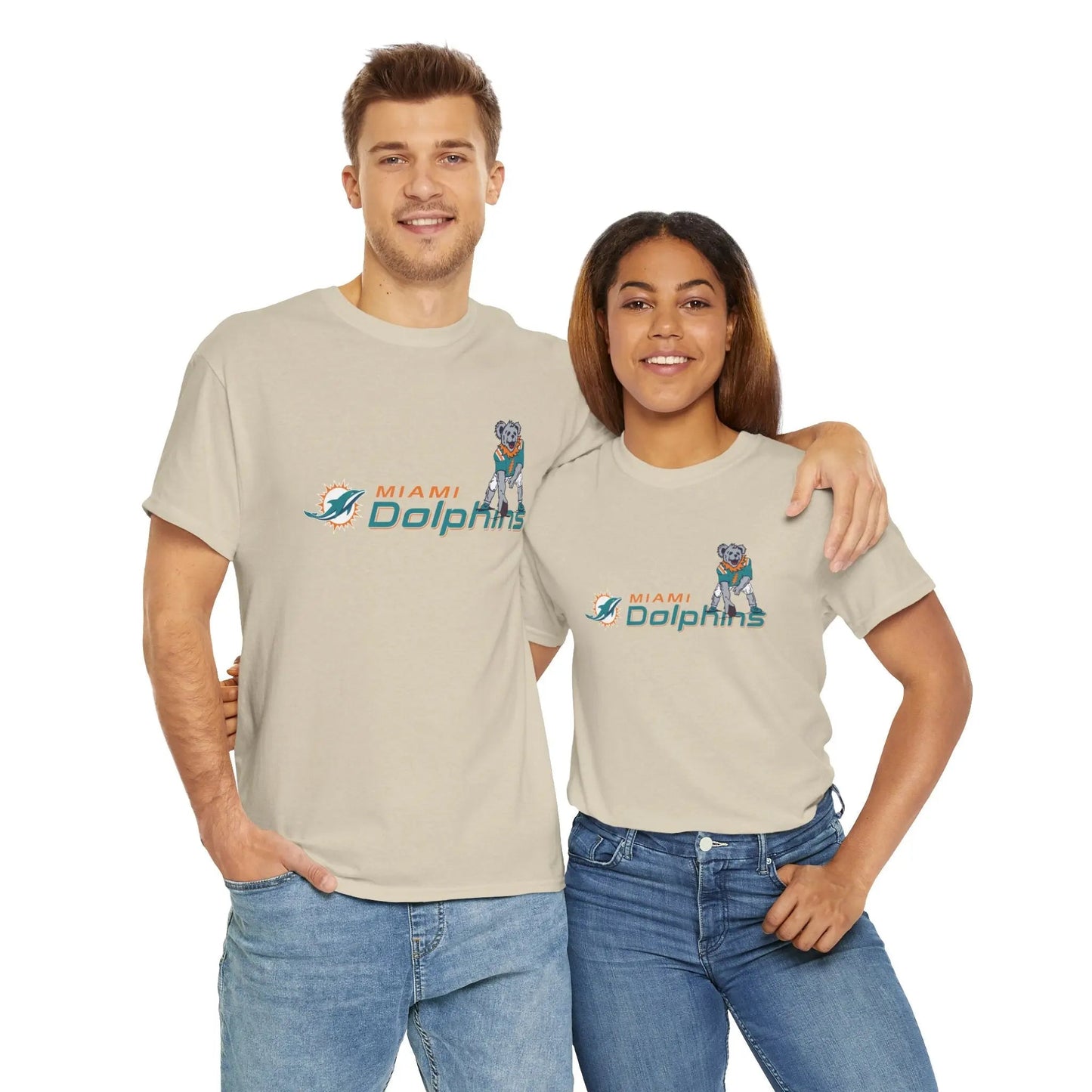 Miami Dolphins Dancing Bear Grateful Dead T-Shirt NFL Gridiron Collection