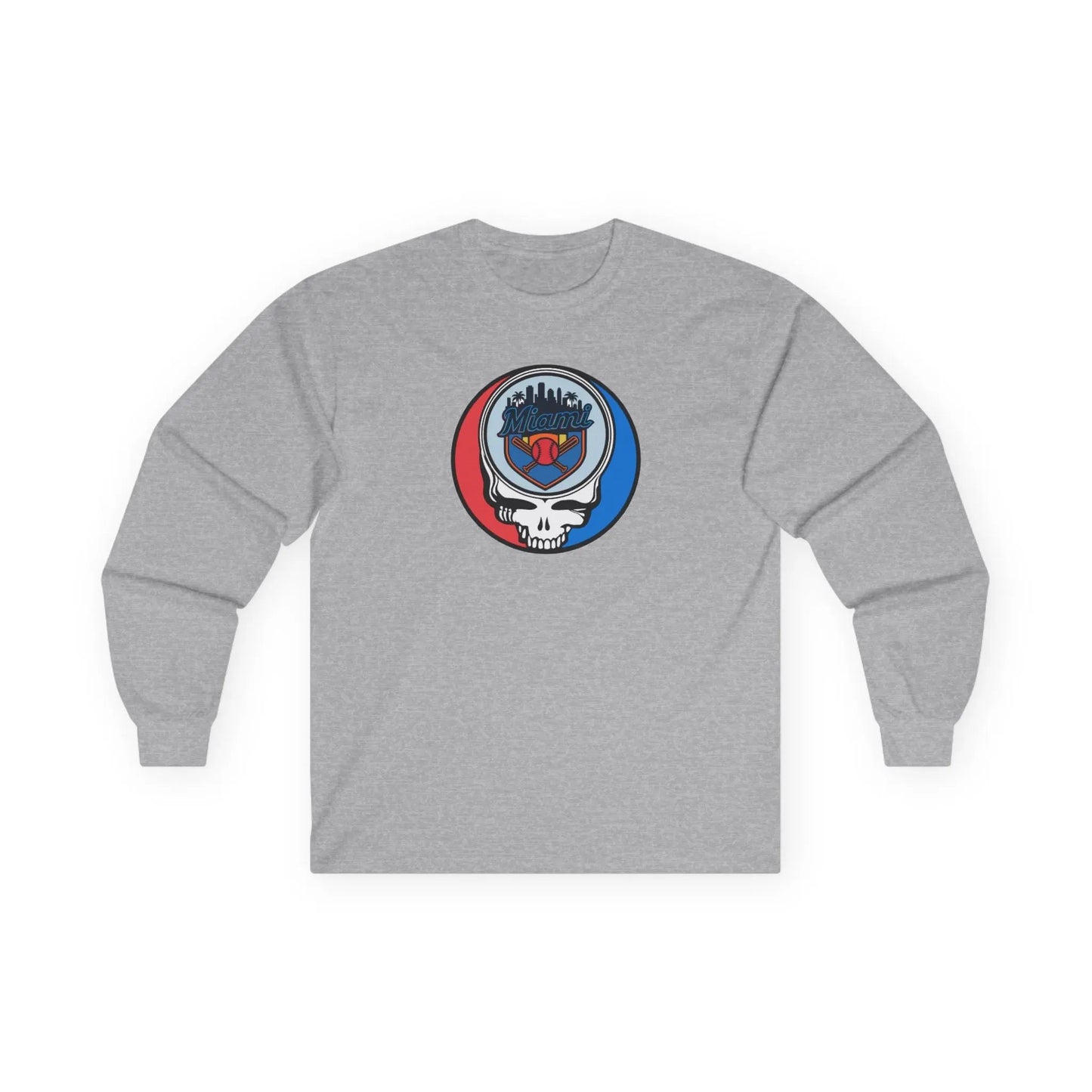 Miami Baseball Edition Classic Stealie Long Sleeve Tee Ultra-Cotton MLB