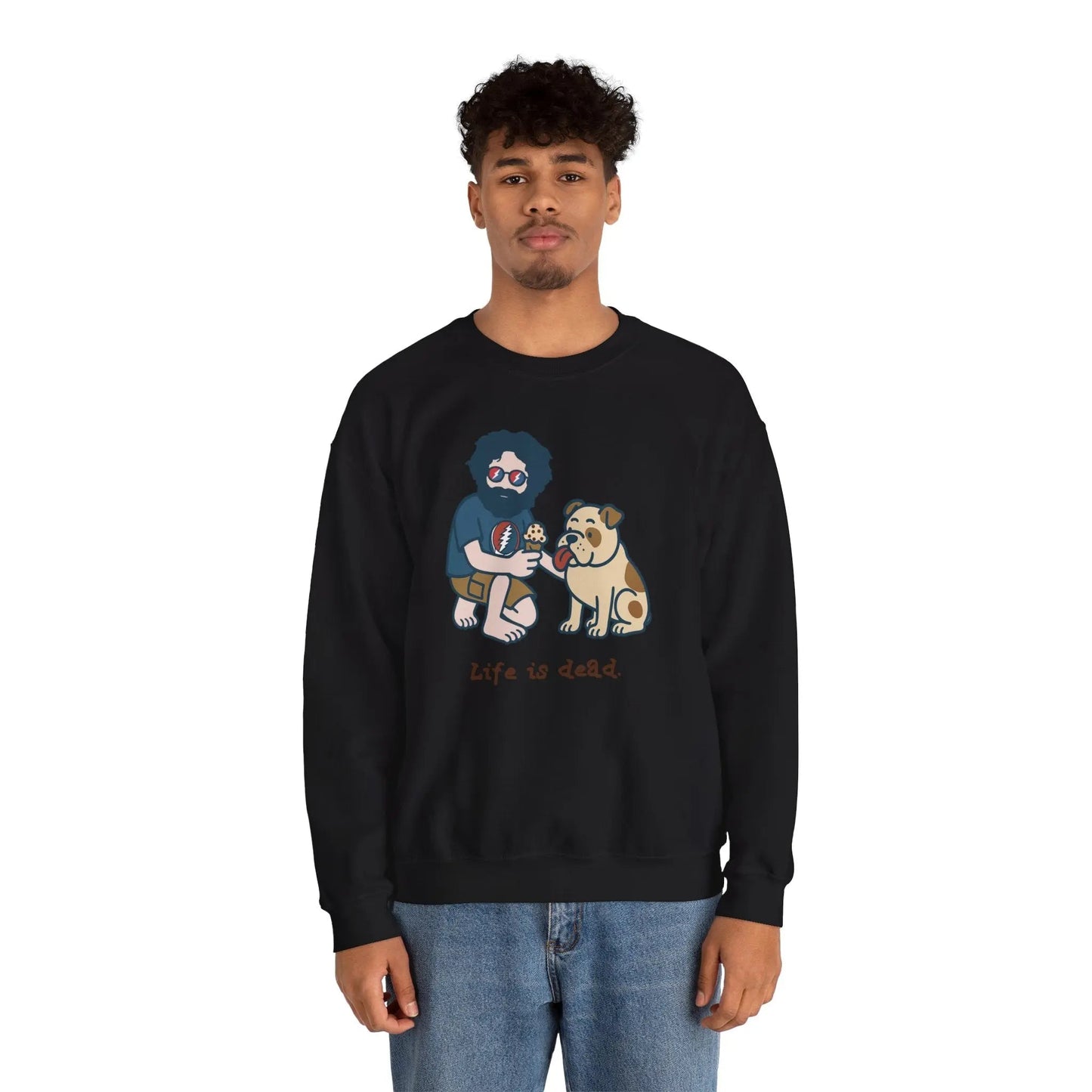 Crewneck Sweatshirt Heavy Blend Jerry and Frank Are Sharin' Life is dead.