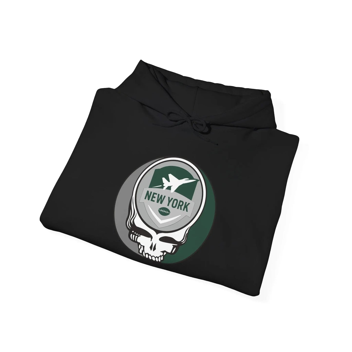 New York Jets Stealie Hoodie Grateful Dead Hooded Sweatshirt The Gridiron Collection