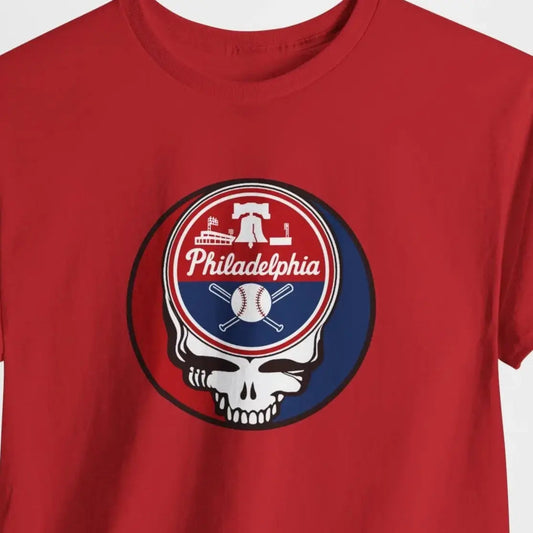 Philadelphia Phillies Grateful Dead Steal Your Face T-Shirt Ballpark Collection MLB