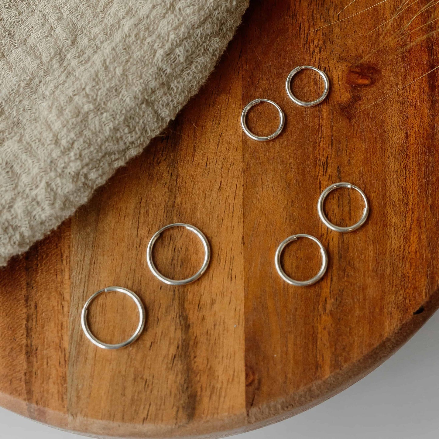 Endless Hoops Dainty Hoop Earrings Sela Designs