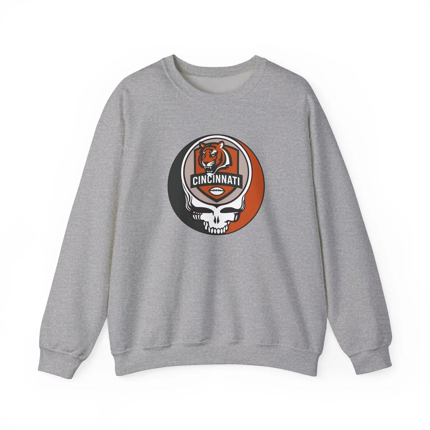 Grateful Dead Stealie Crewneck Sweatshirt Heavy Blend The Gridiron Collection Cincinnati Bengals