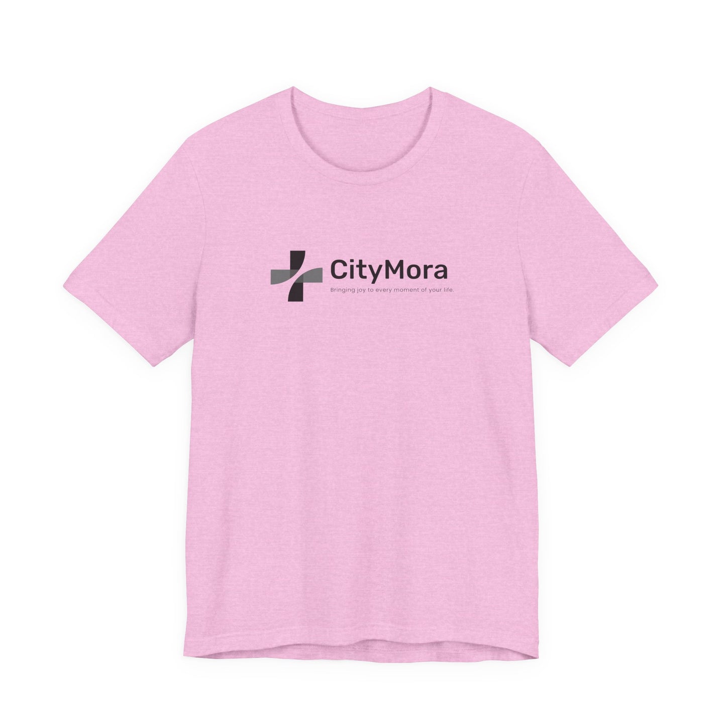 Casual Unisex Tee - 'CityMora' Motivational Short Sleeve Shirt - Black