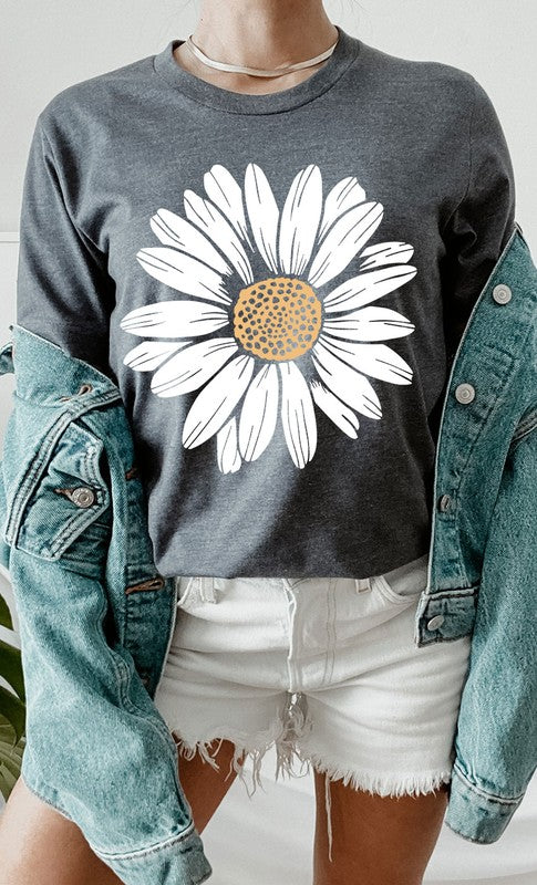 Daisy Graphic Cotton Blend T-Shirt