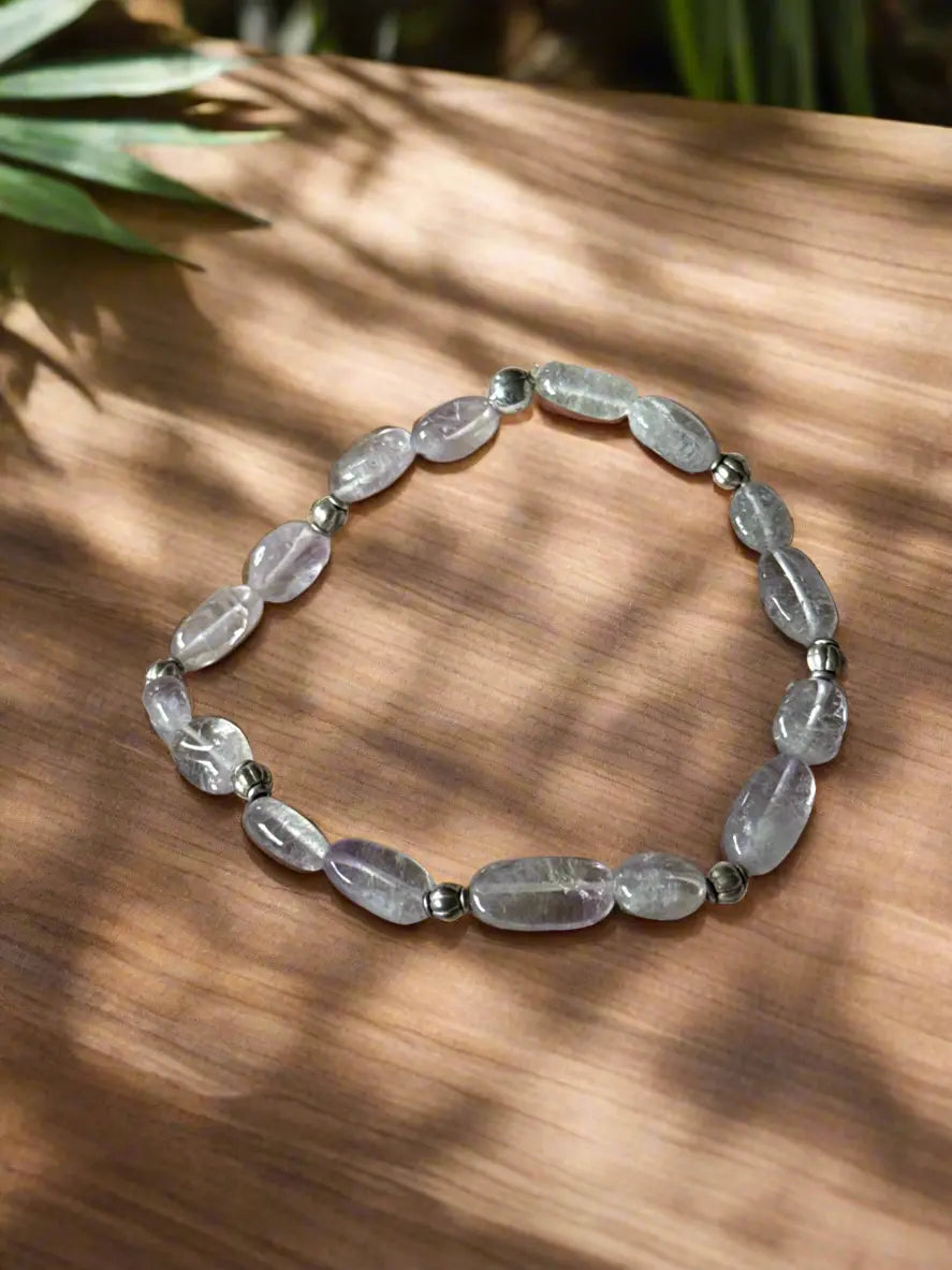 Natural Amethyst Pebble Bracelet Genuine Amethyst Stones Beauty by Dani