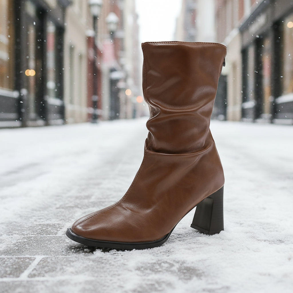 Large Size High Heel Plus-Width Ankle Boots Women’s Autumn/Winter