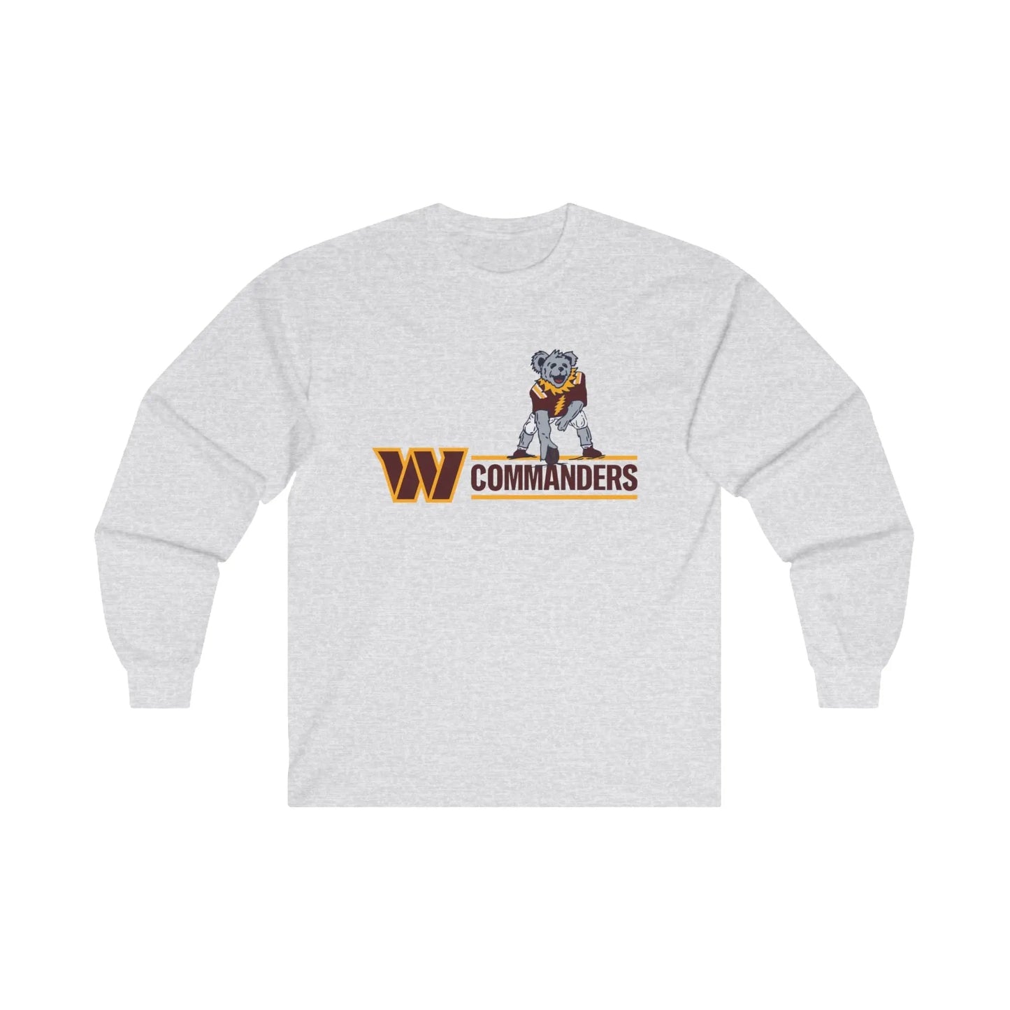 Washington Commanders Dancing Bear Long Sleeve Tee Ultra-Cotton The Gridiron Collection