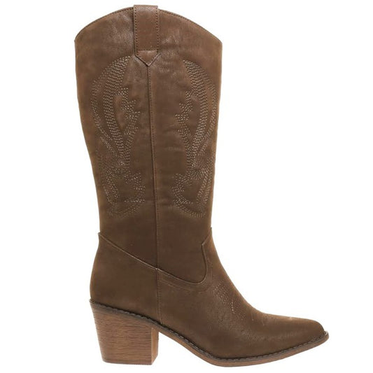 Western Embroidery Design Pointed Toe Cowboy Boot